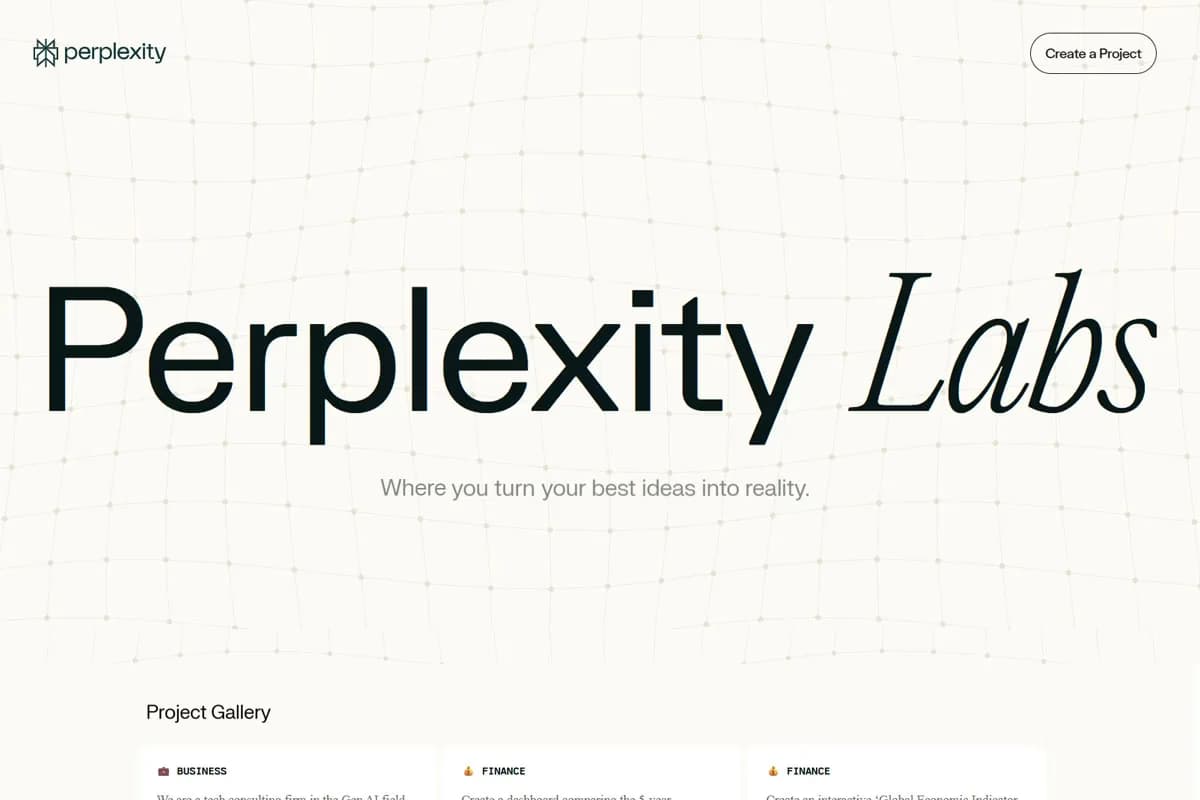 Perplexity Labs Transforms AI Search into Actionable Reports and Web Apps