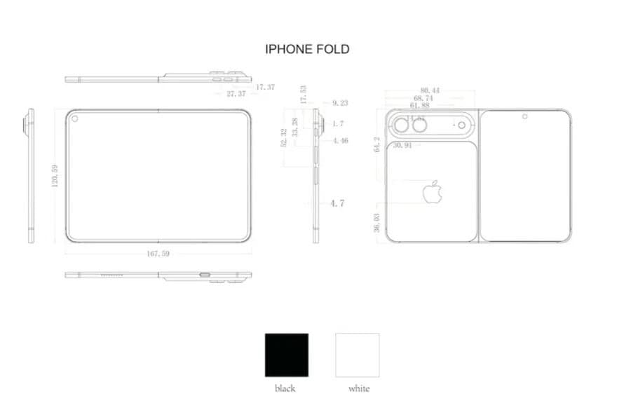 Leaked Schematics Reveal Foldable Apple iPhone Ultra Design With Touch ID Return