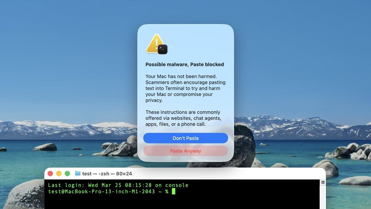 Apple Implements Anti-Scam Paste Warning in macOS Terminal