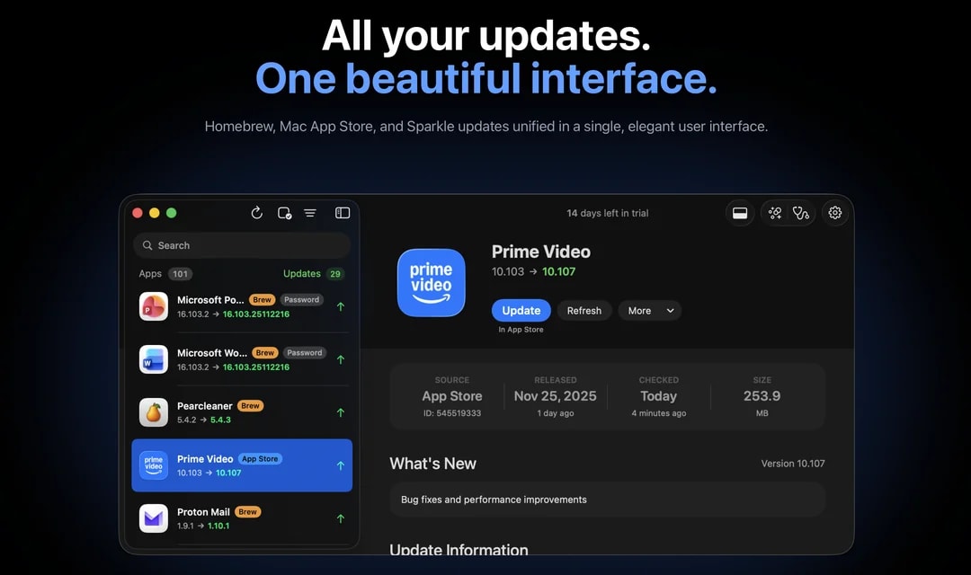 Quản lý ứng dụng Mac hiệu quả với Homebrew và Updatest